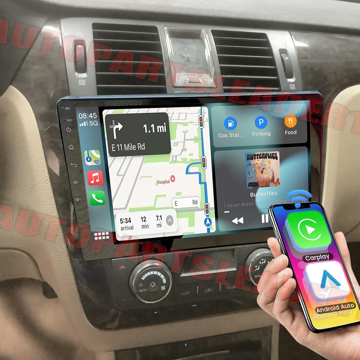4GB+64GB For Cadillac DTS 2006-2011 Carplay Android Auto Stereo Radio GPS Navi