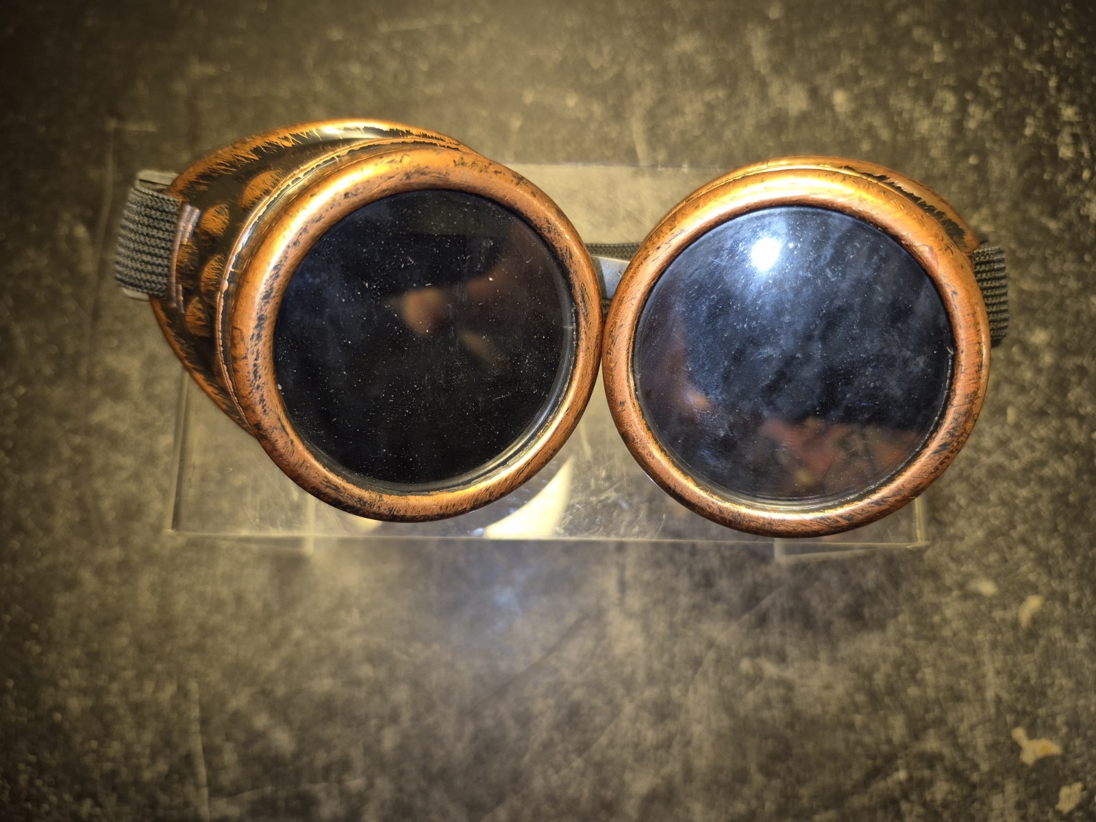 Steampunk Plastic Copper Color Motorcycle Flying Goggles Vintage Pilot Biker