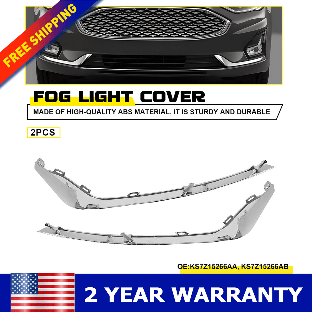 KS7Z15266AA Front Bumper Fog Light Trim 2Pcs Pro For Ford Fusion 2019 2020 LH RH