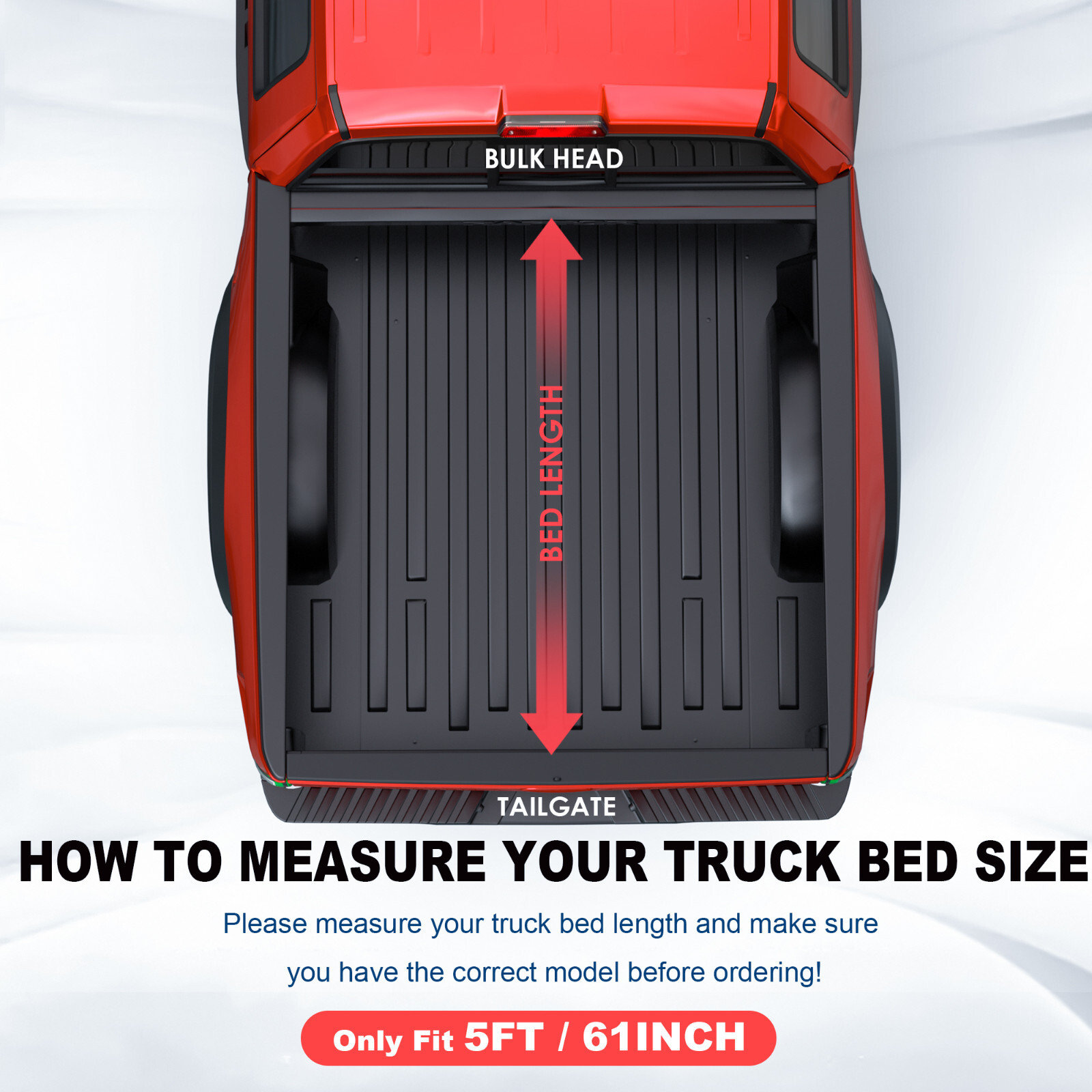 3 Fold 5FT Hard Solid Truck Bed Tonneau Cover For 2005-2024 Nissan Frontier