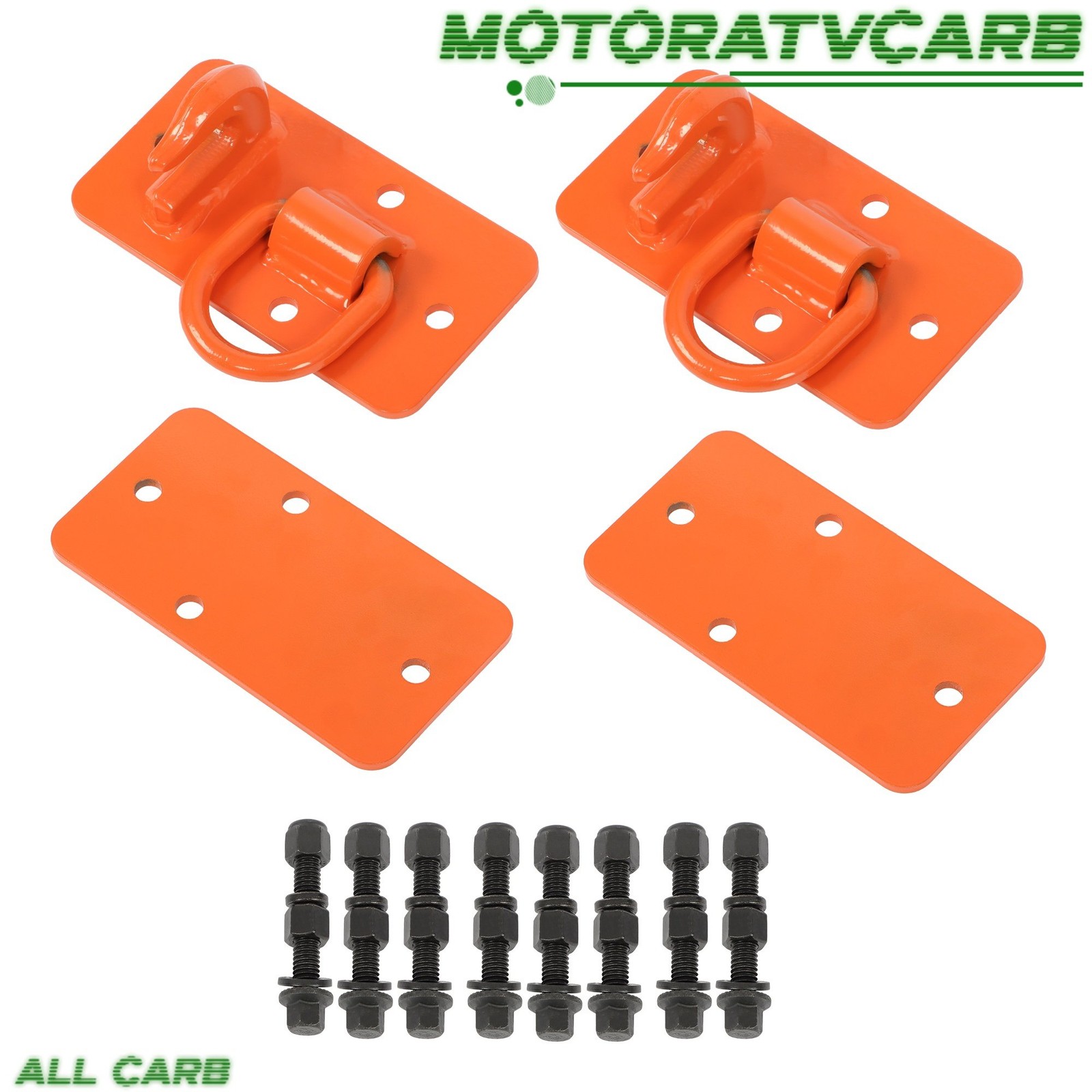 ALL-CARB Hooks with Tie Down Ring Grade 70 Forged Steel Bolt on Grab Hook 2 Pcs