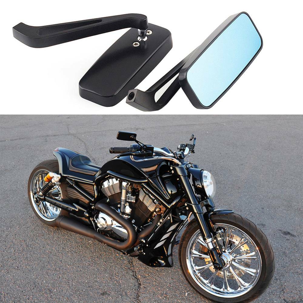 Rectangle Motorcycle Mirrors For Harley V-Rod Night Rod Street Glide Road Glide