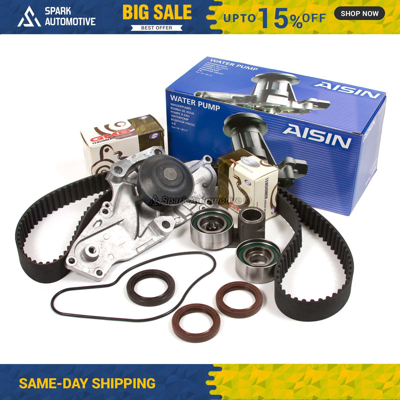 Timing Belt Kit Water Pump Fit 03-17 Honda Odyssey Acura MDX RL J32A J35A J37A