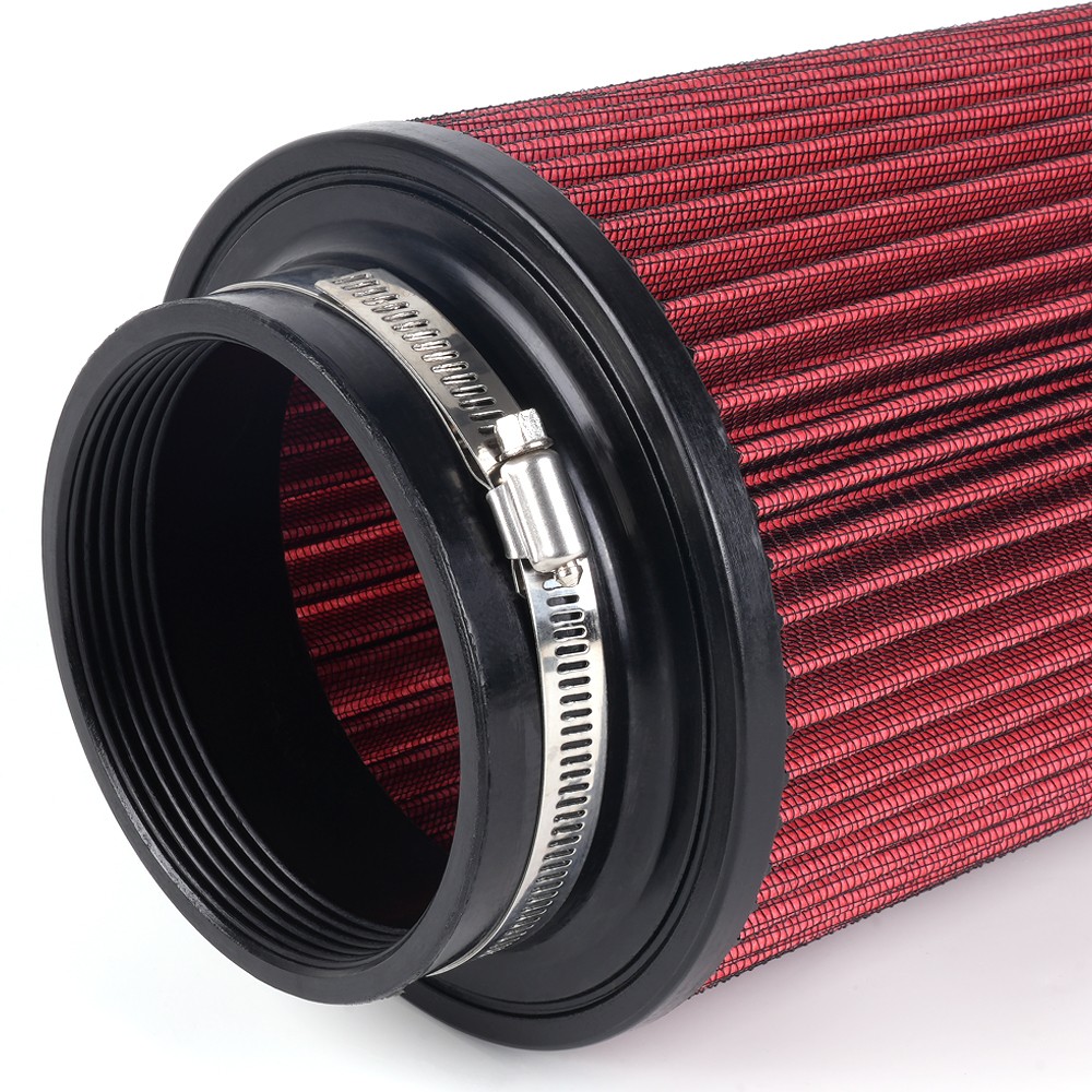 3″ 3.5″ 4″ High Flow Cold Air Intake Filter Inlet 3 Sizes in 1 Red 10.5″ Tall