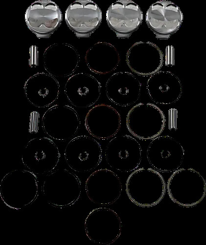 JE Piston Kit Rings Pins FSR 2.6mm OB 76mm Bore 13.5:1 Suzuki GSXR1000 2005-2008