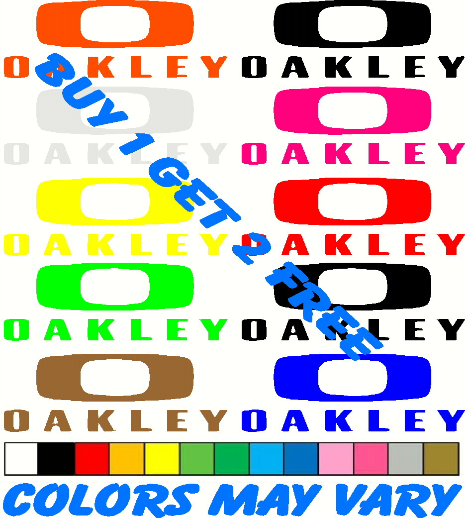 Oakley Logo with SQUARE O Buy 1 get 2 FREE Decal Vinyl Sticker JDM window Euro