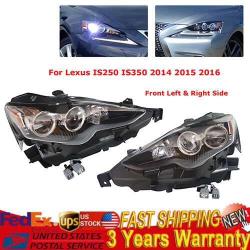 Fit Lexus IS250 IS350 2014 2015 2016 Left & Right LED Headlights Headlamps Set