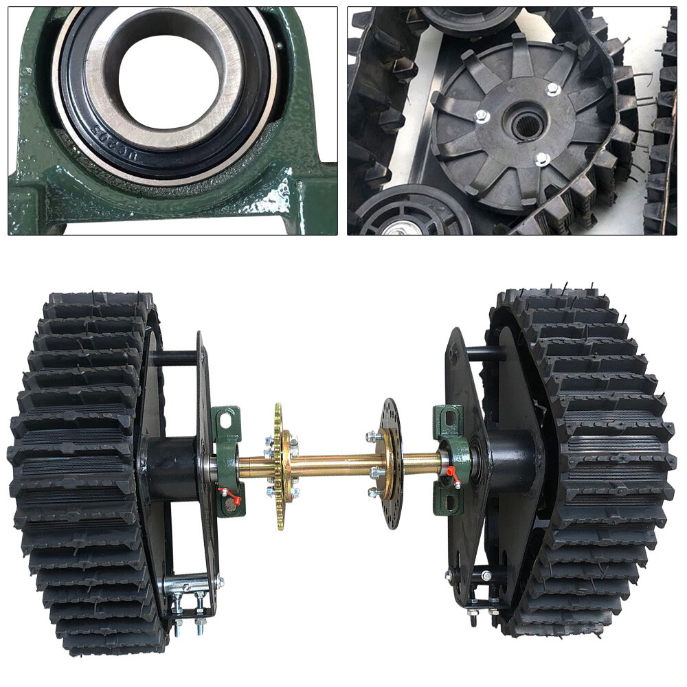 Pair Go Kart ATV UTV Buggy Quad Rear Wheel Snow Rubber Sand Tracks Snowmobile