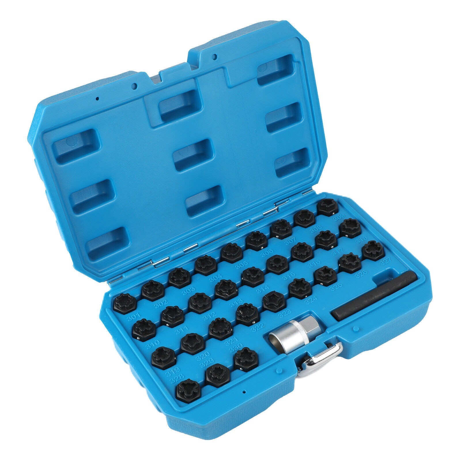 32pcs Anti-theft Wheel Lock Lug Nuts Removal Key Socket Set for Mercedes Benz