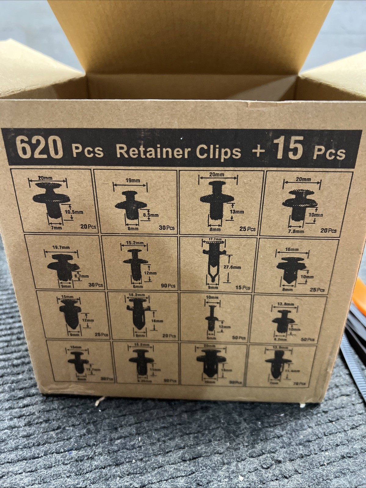 635Pcs Car Push Retainer Clips & Auto Fasteners Assortment GRC-86