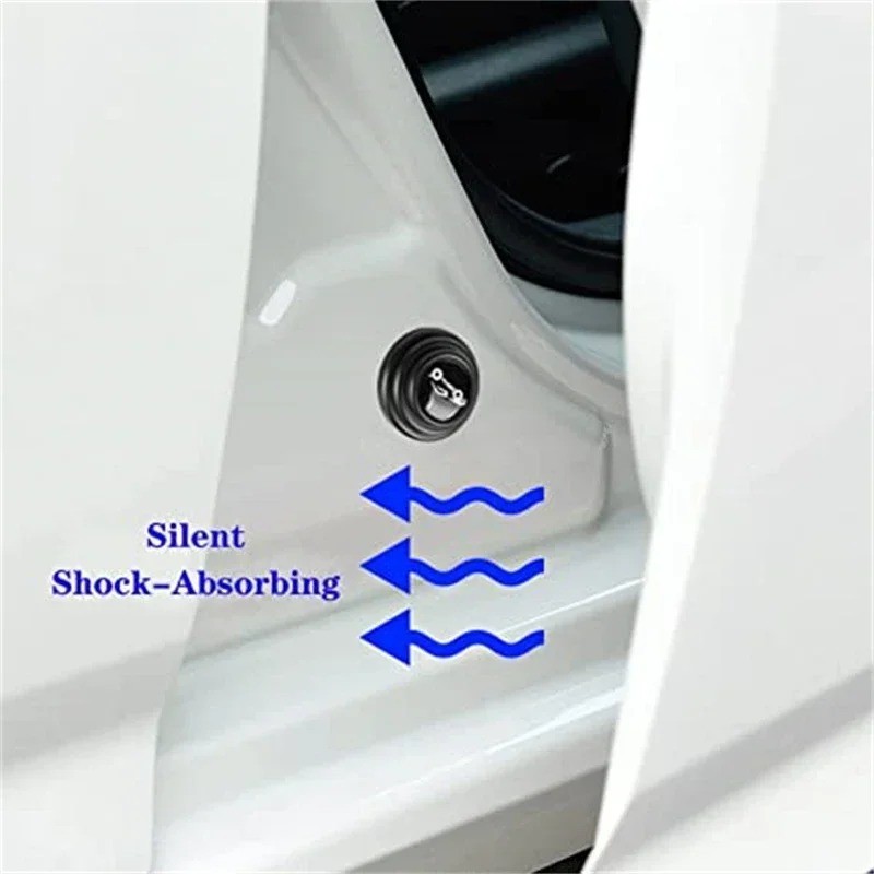10X Car Door Anti-Shock Silicone Pads Shock-Absorbing Gasket Thicken Accessories