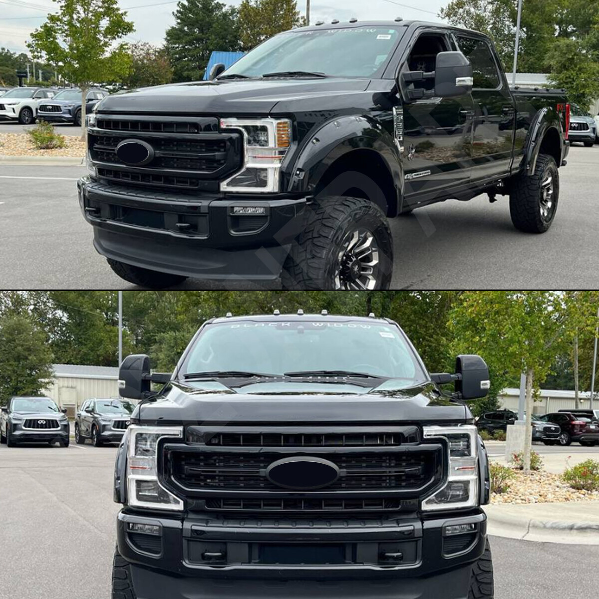 Agate Black Front Grille Assembly For 2020-2022 Ford F250 F350 Lariat Super Duty