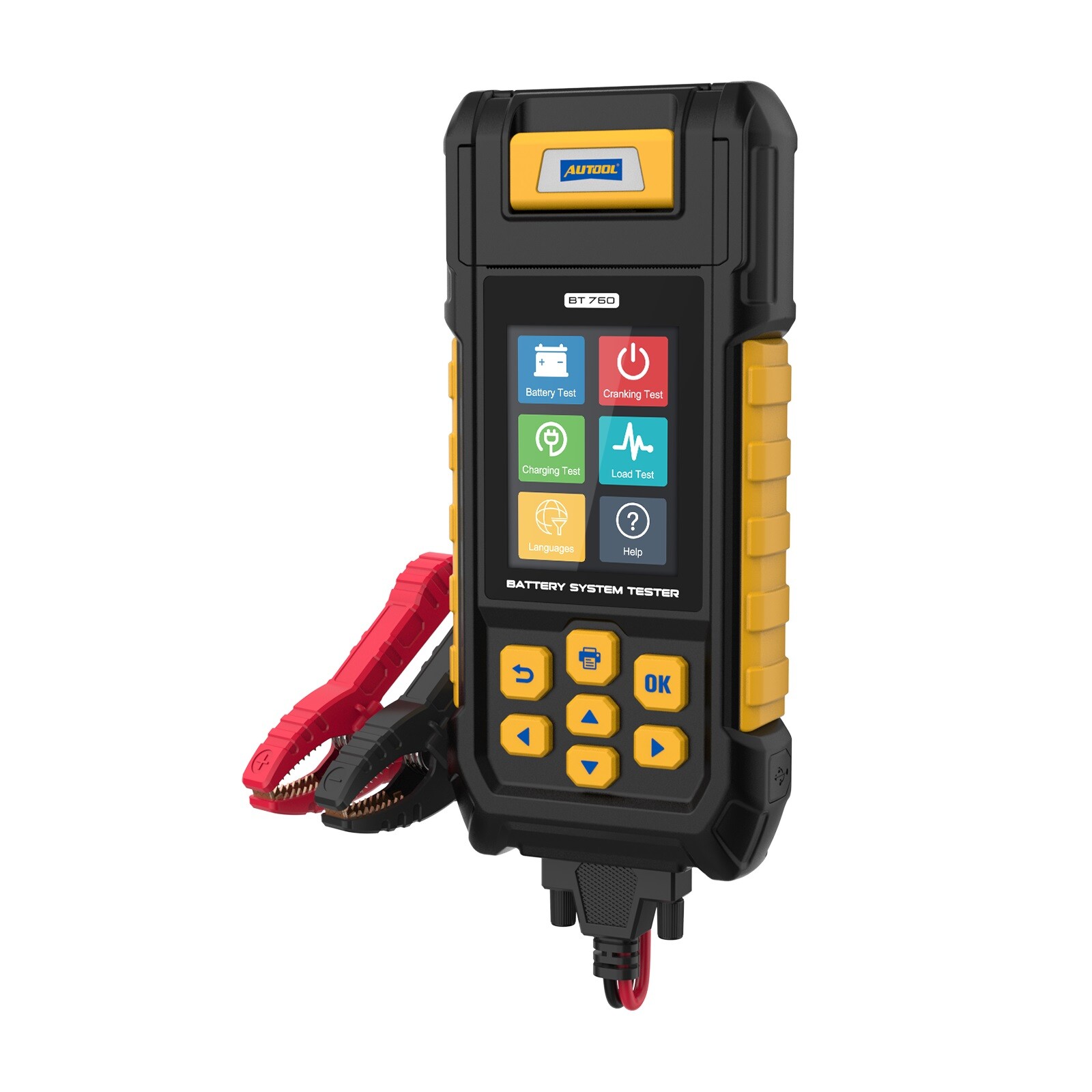 12/24V Automotive Car Battery Tester Charging Cranking Test Analyzer w/ Printer