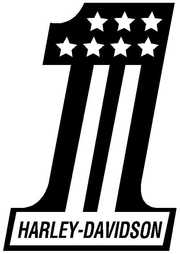 Fits 10″ Tall Motorcycle #1 Vinyl Decal Stickers ANY Color FREE Shipping!