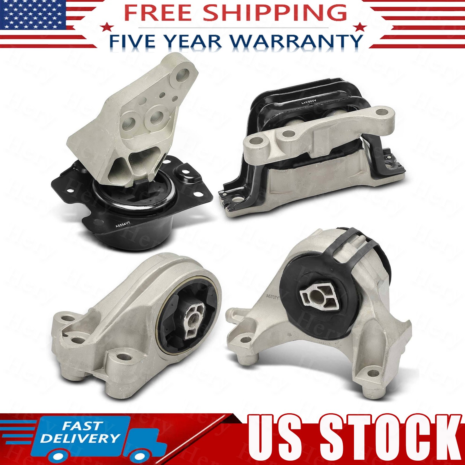4pcs Auto Engine Motor & Transmission Mount for Chevrolet Equinox 2010-2017 GMC