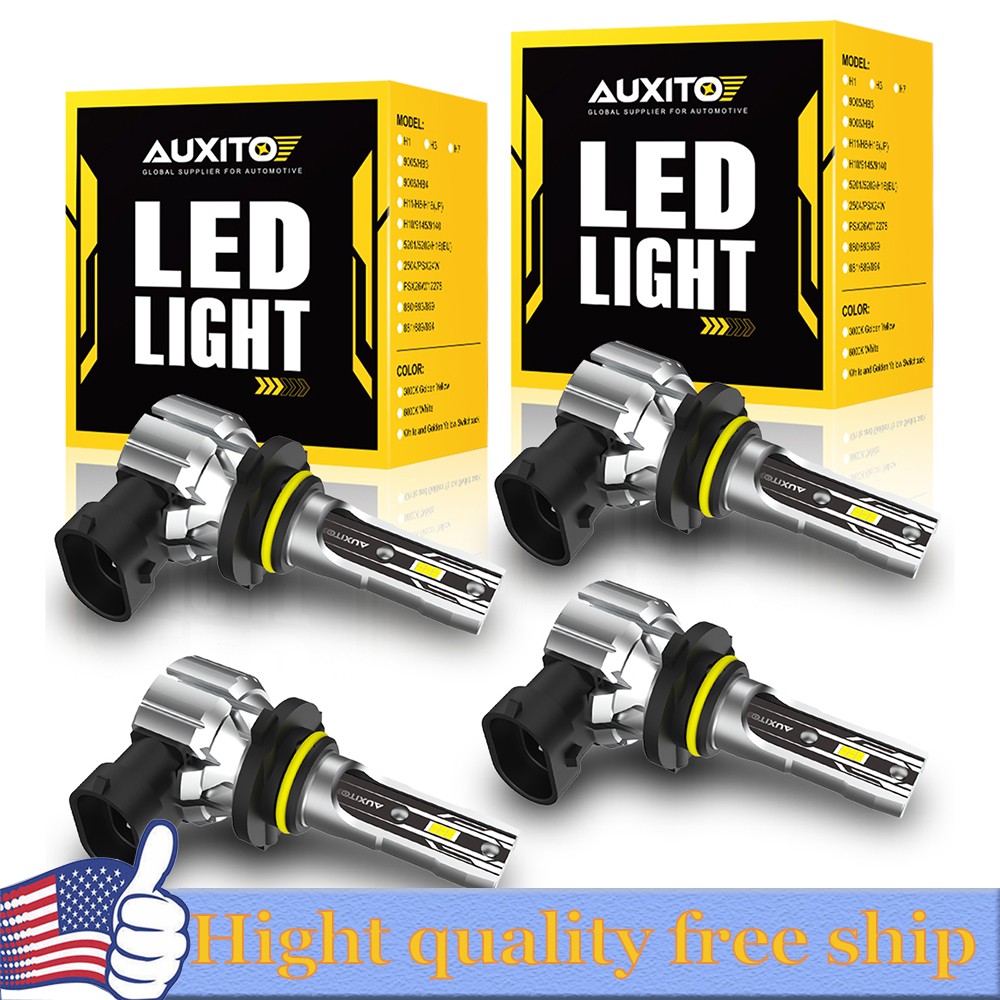 AUXITO Combo 4 9005 + 9006 LED Headlight Kit Bulbs High Low Beam 6000K 80000LM K