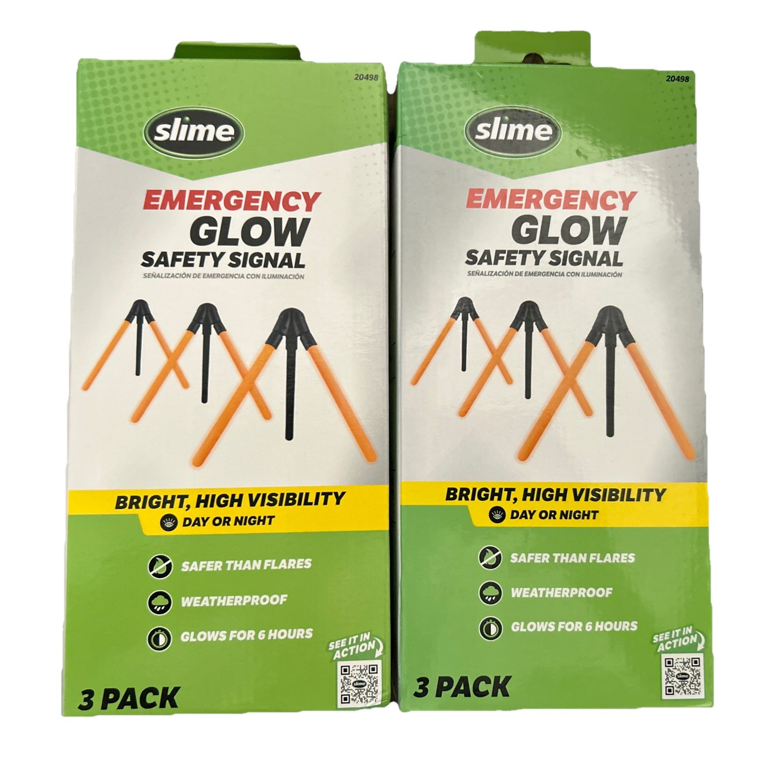 Slime Emergency Glow Safety Signals Roadside Safety 6 Total