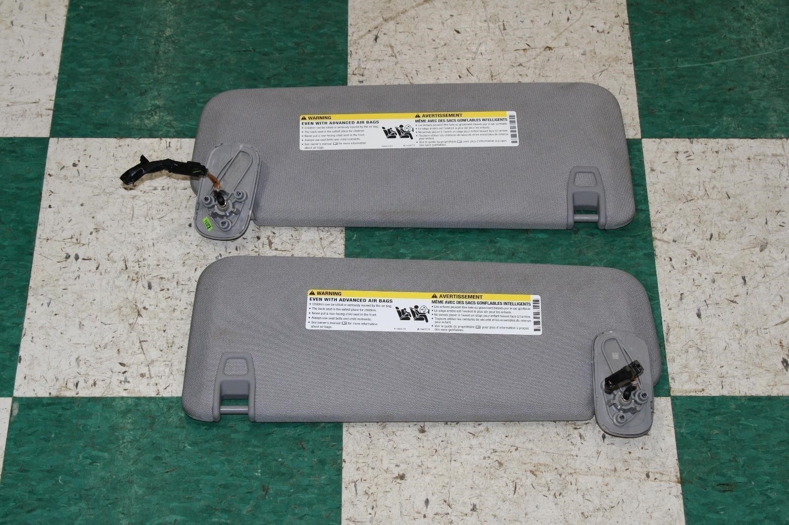 15-20 Escalade Gray Cloth Overhead Roof Pair LH RH Sunvsior Sun Visor Shade OE
