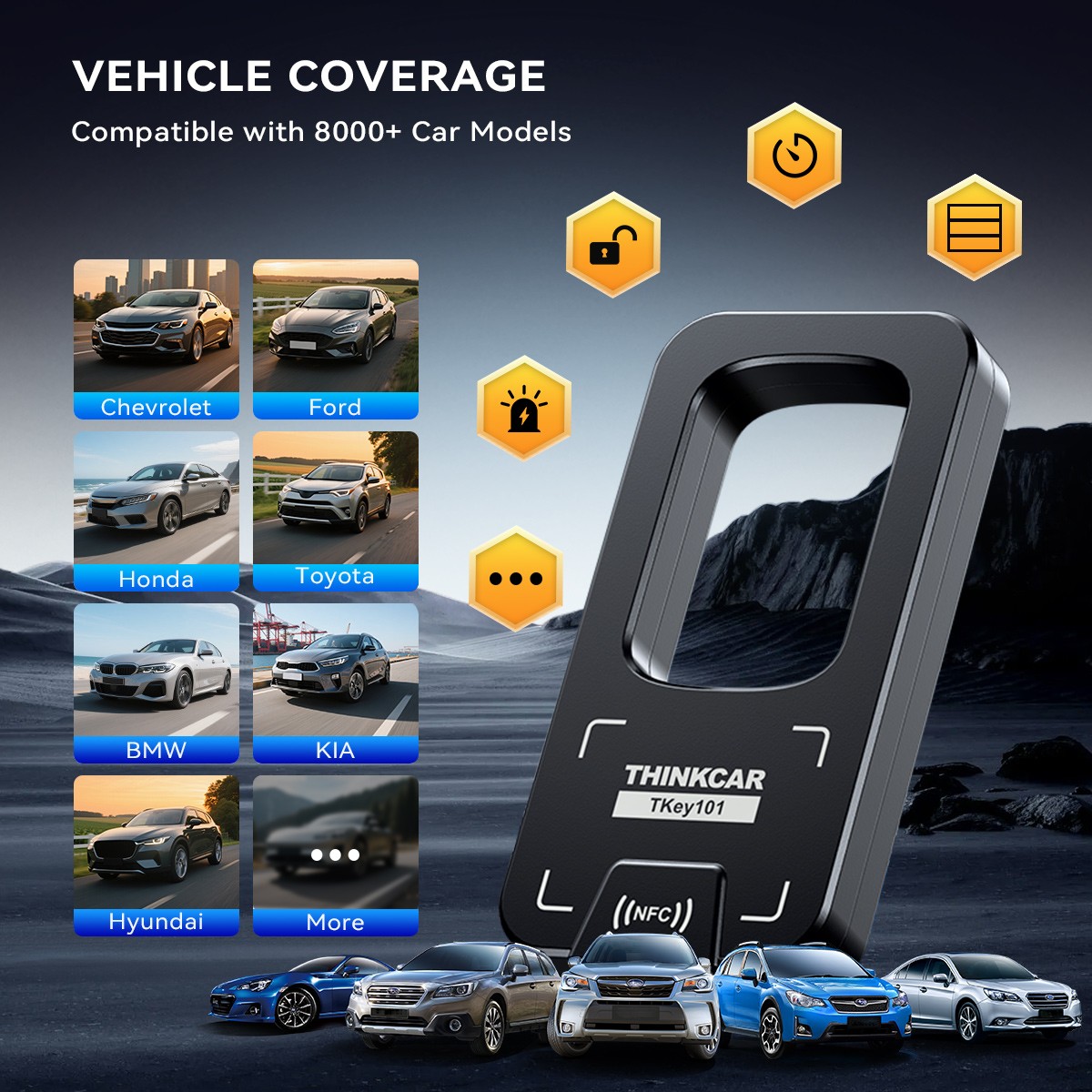MUCAR 892BT Car Diagnostic Tool OBD2 Auto Scanner 35 Reset TKEY101 IMMO Key Code