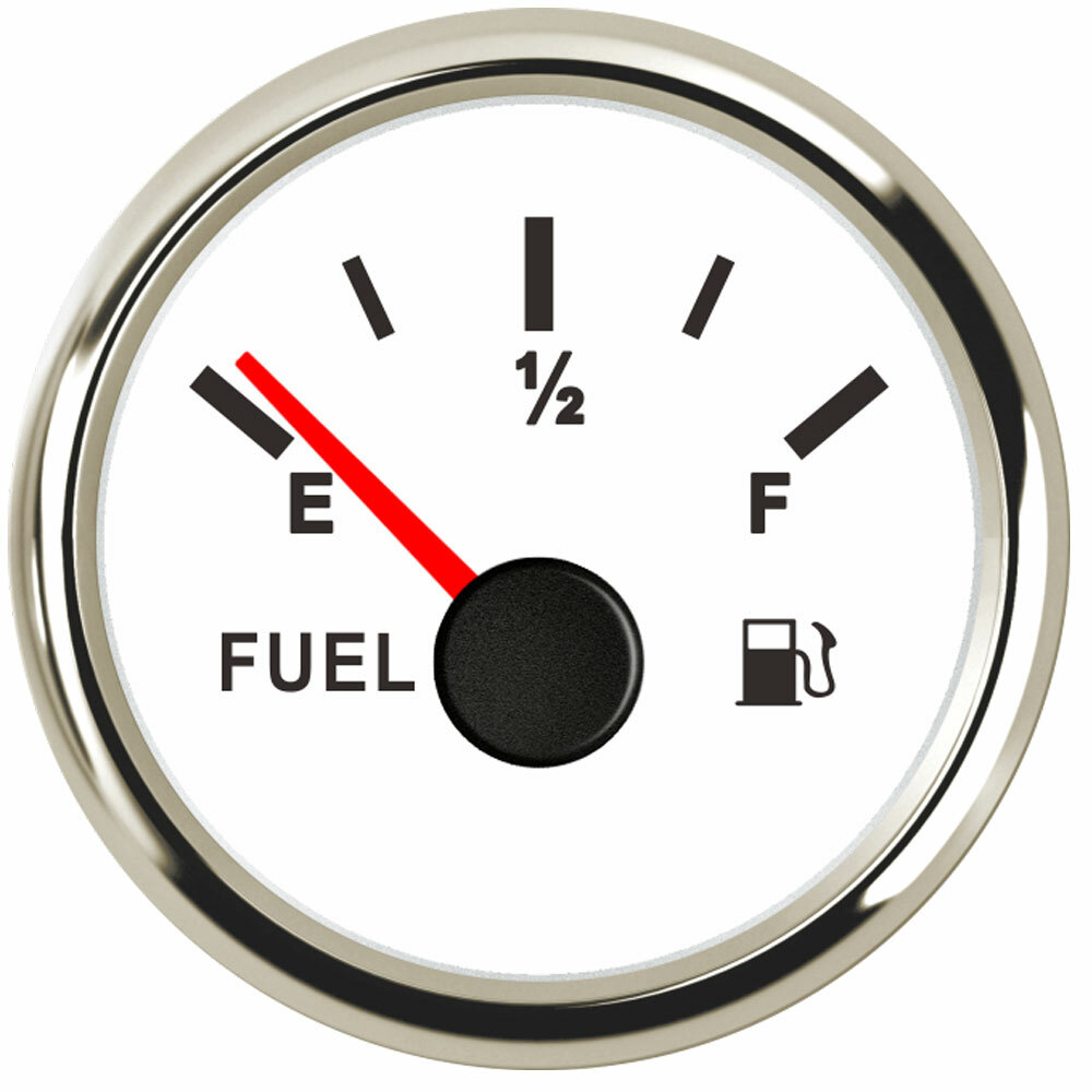 fuel gauge 0-90ohms E-F fuel level gauge red led for car truck marine 52mm/2inch