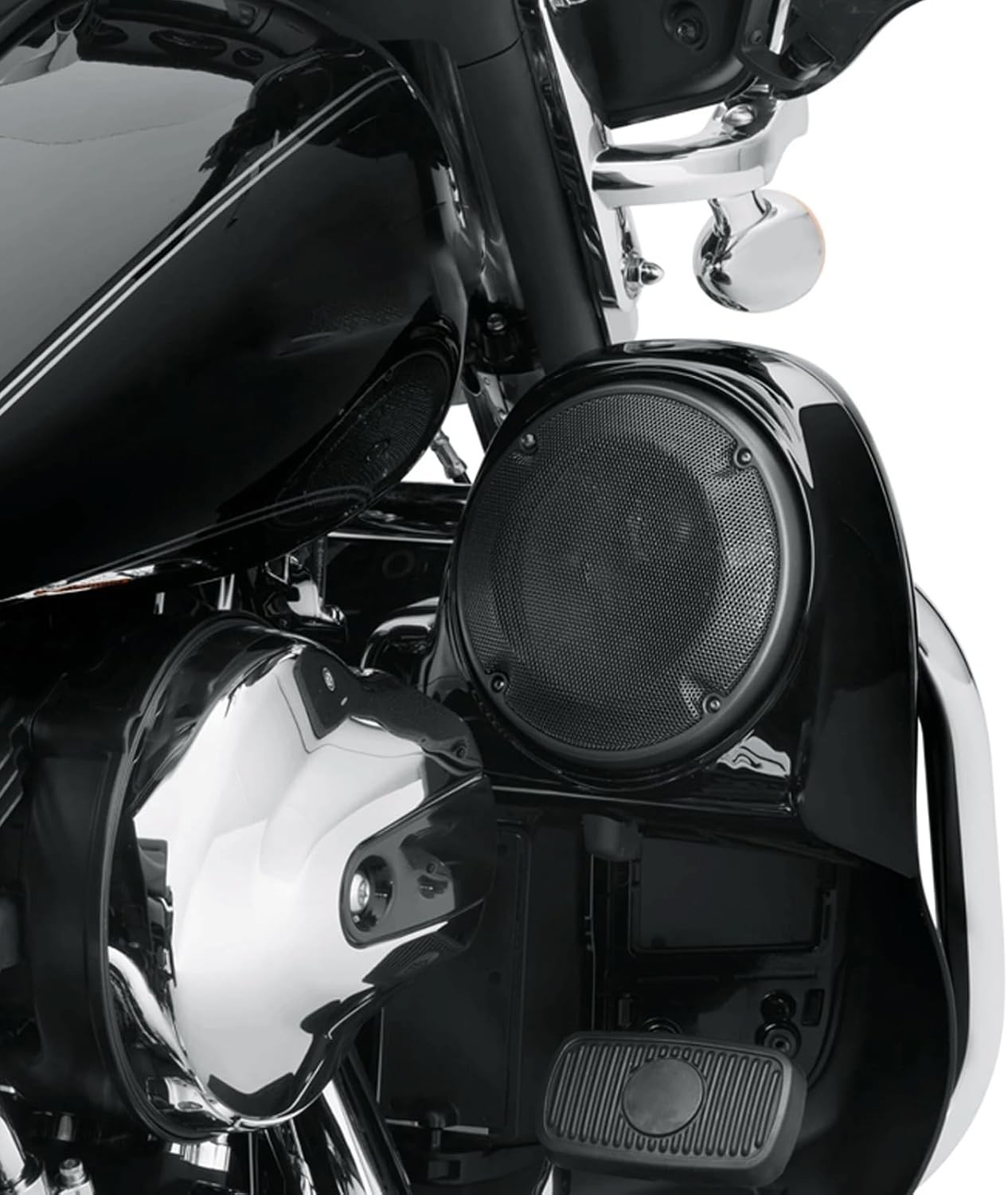 Black 6.5″ Speaker Grill Cover Lower Vented Fairing Lid Harley Touring 1983-2023