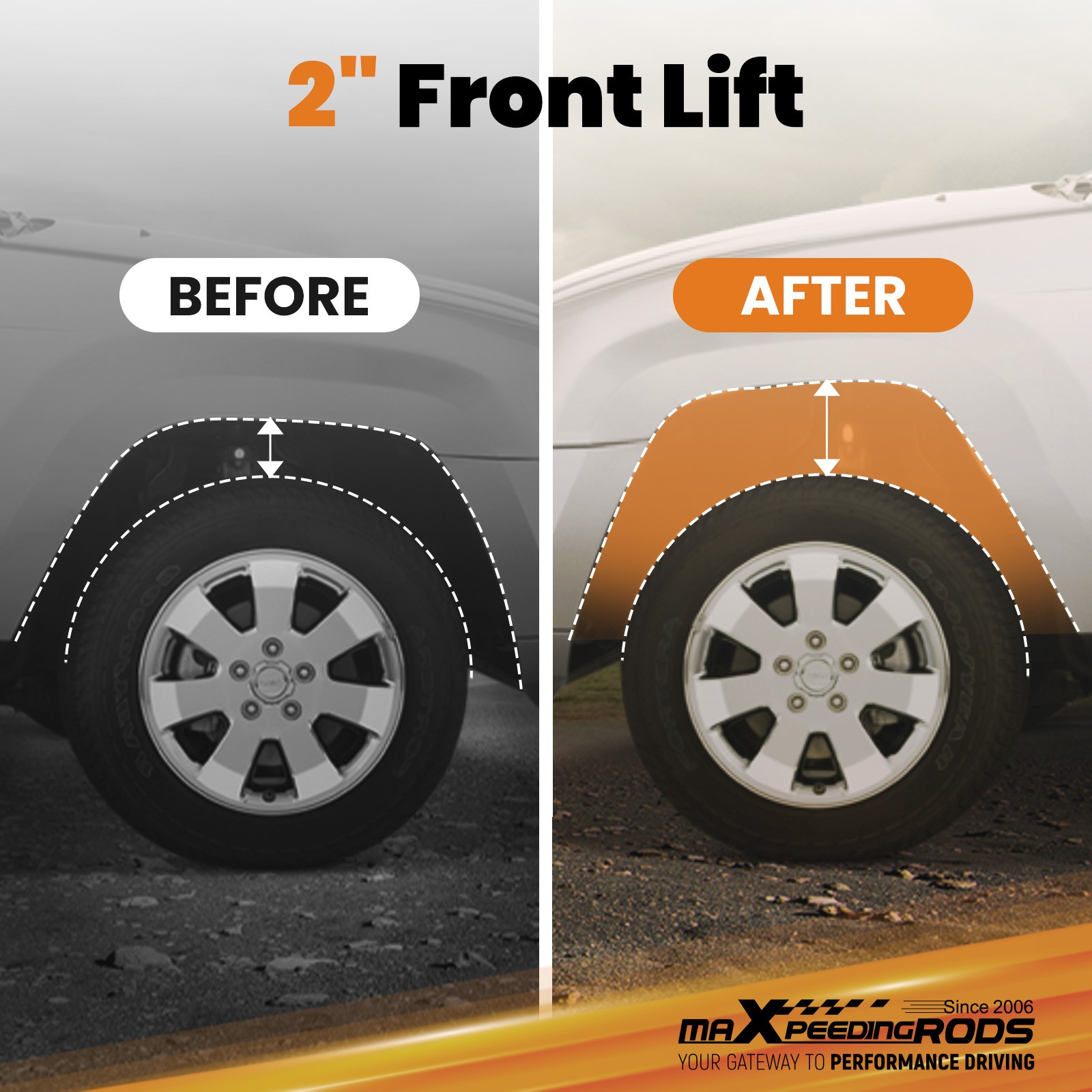 2″ Front Leveling Lift Kit For Toyota Tacoma 2WD 4WD 2005-2023 Aluminum