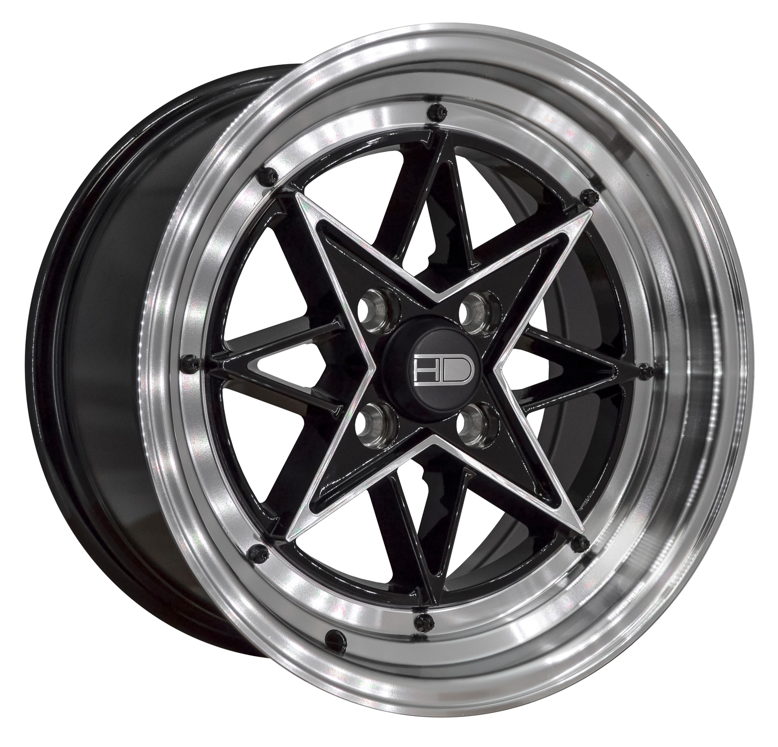 HD Wheels RS-L 15×8 4×100 25mm Gloss Black/Machined; RL15801025BMP
