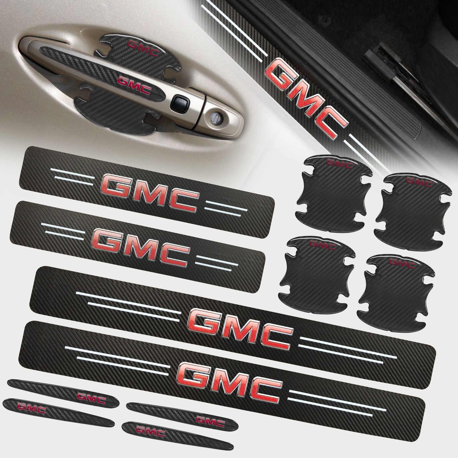 1999-2024 For Sierra 1500 2500 Car Door Sill Sticker Scuff Cover Protector