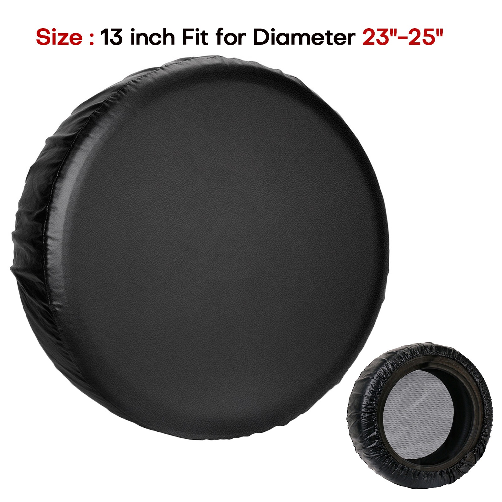 All Sizes 0.6mm PVC Leather Tire Cover Spare Wheel Protector for Car Truck SUV