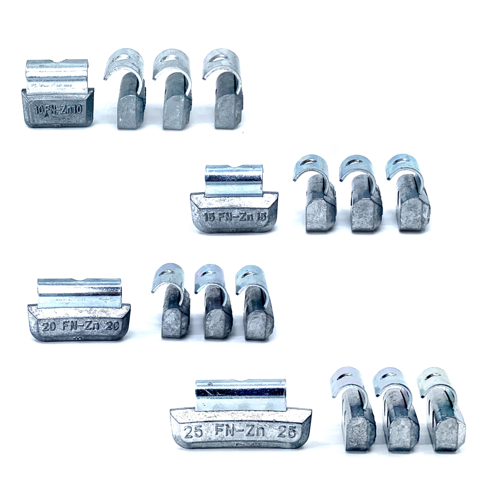 100 PIECES FN STYLE ZINC WHEEL WEIGHT ASSORT, FOR JAPANESE CARS WITH ALLOY RIM