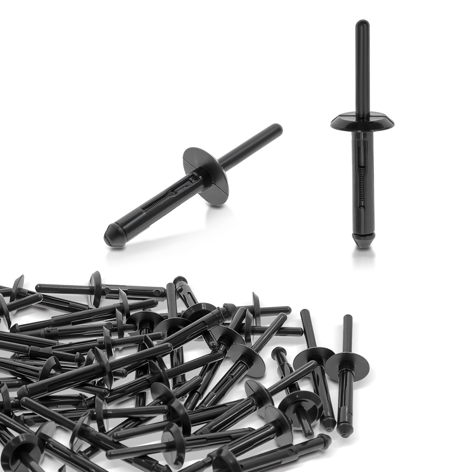50x Plastic Nylon Rivets Set Car Bumper Fender For Auto Plastic Retainer Clips