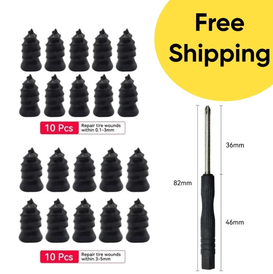 Universal Tire Repair Screw in Rubber Plug Nail Car Tyre Puncture Kit Off-Road