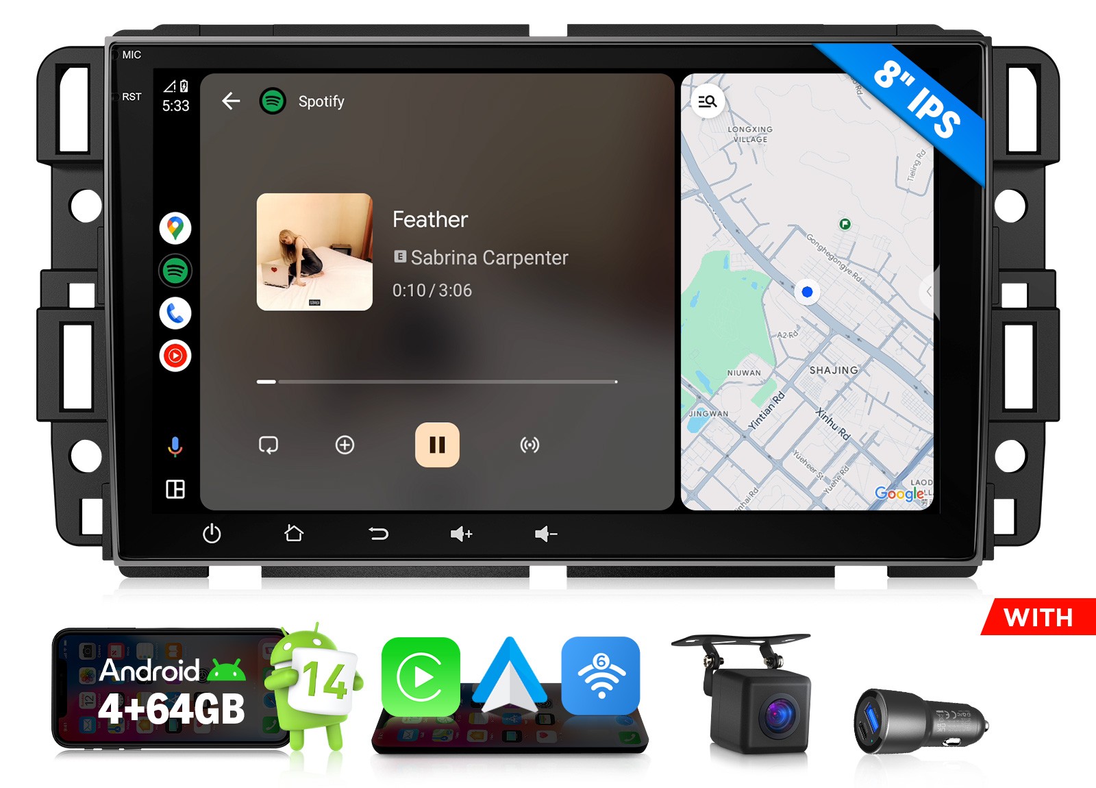 Eonon GMX7A for Hummer H2 08-14 Android 14 Car Stereo Wireless CarPlay DSP Audio