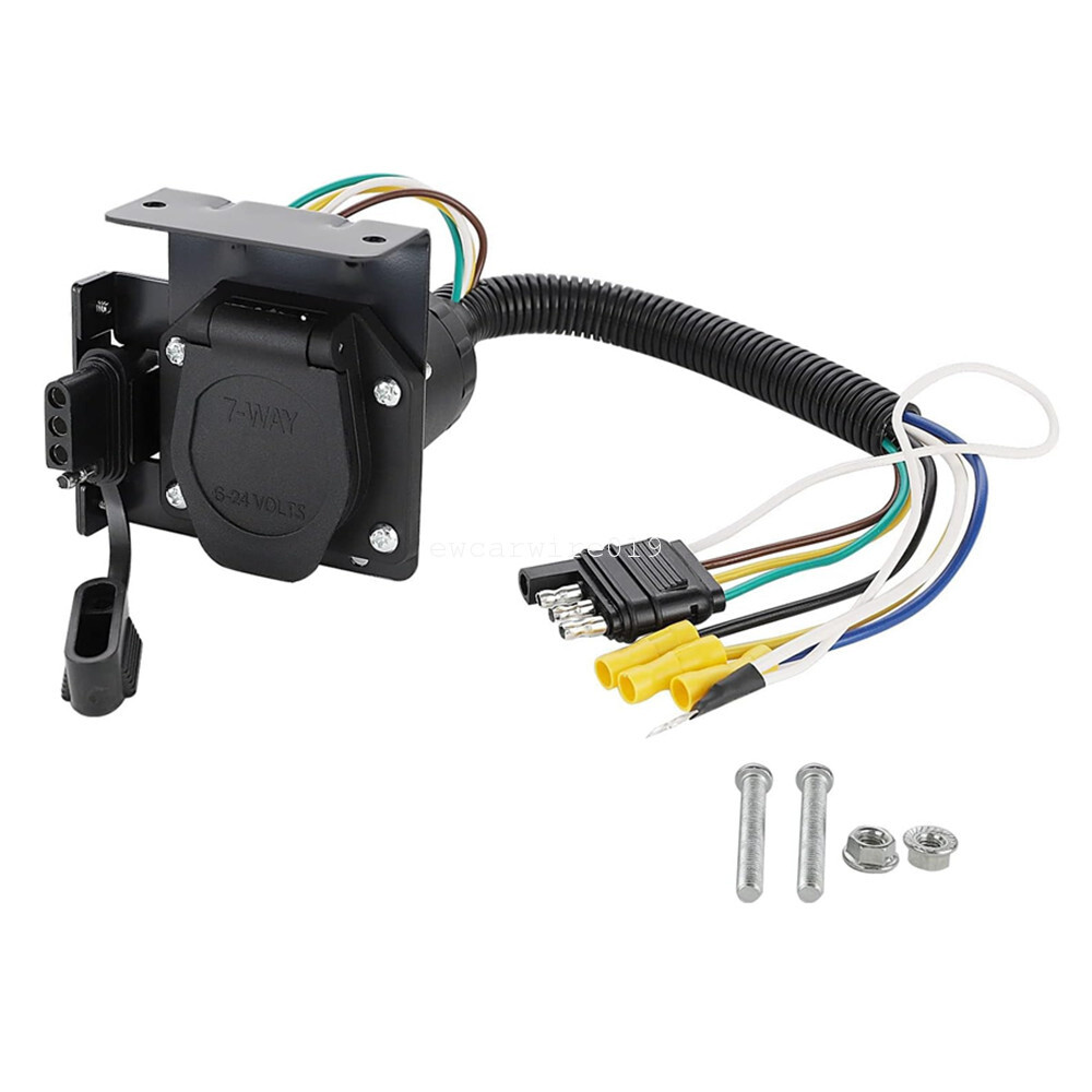 7 Way and 4 Pin Dual-Output Trailer Light Connector For TOYOTA TACOMA Tundra