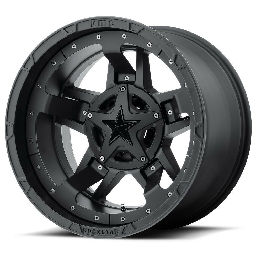 Set 4 XD XD827 Rockstar III 17×8 6×135 6×5.5 Matte Black Wheels 17″ 20mm Rims