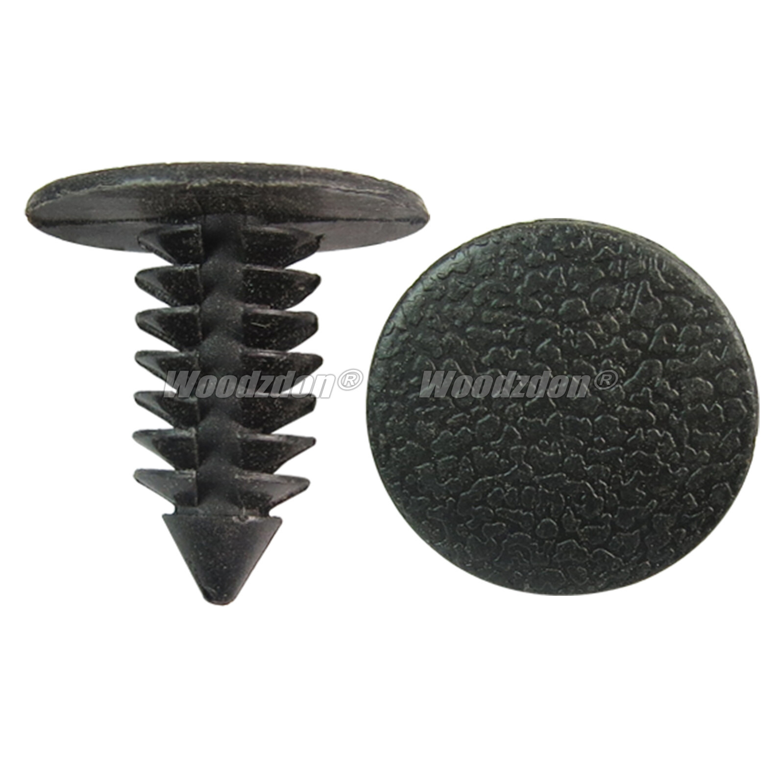 120PCs 9mm Car Auto Fender Hole Dia Plastic Rivet Fastener Push Clips Clip Black