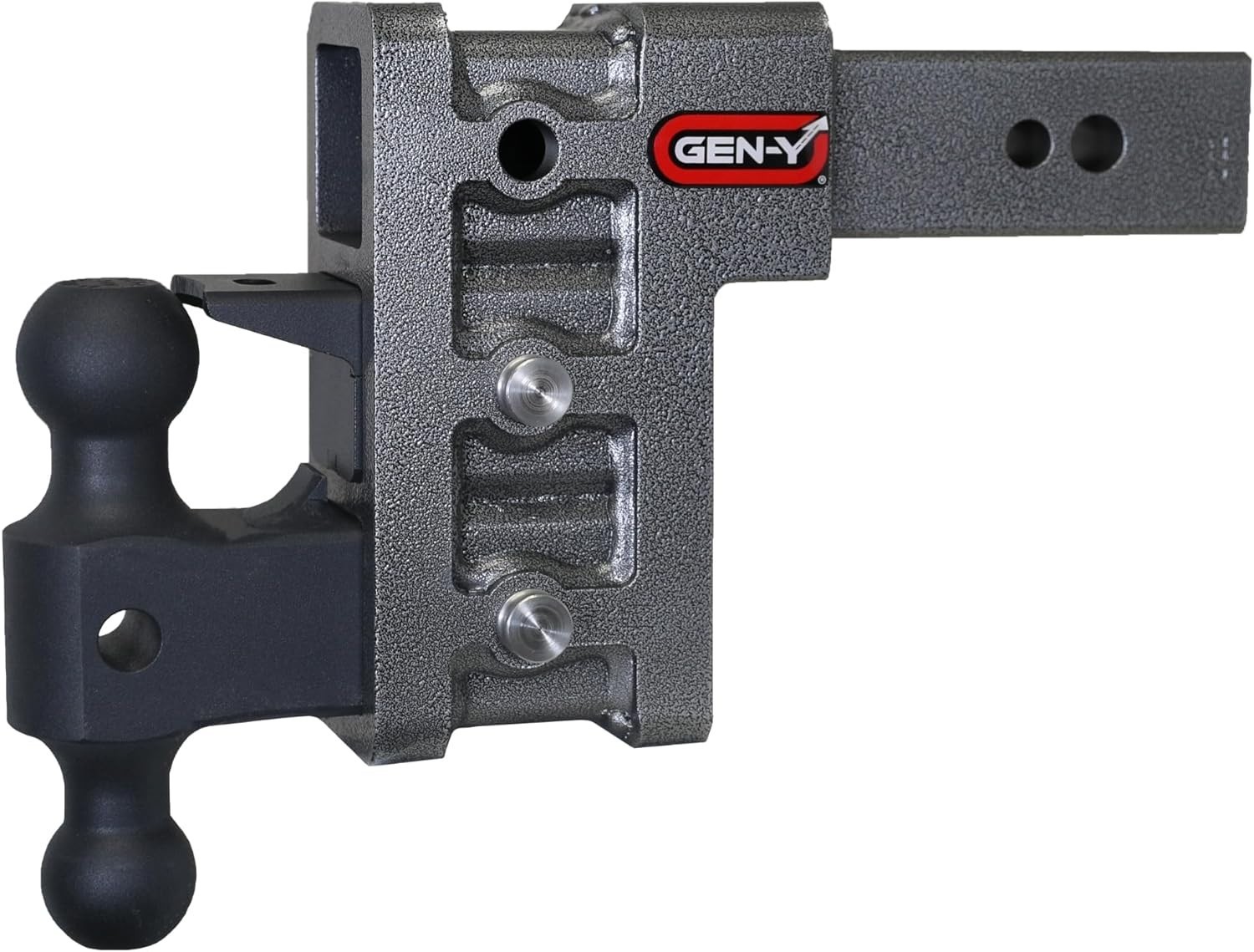 GEN-Y GH-1723 MEGA-Duty Adjustable 6″ Drop Hitch Pintle 3″ Receiver 32k Towing