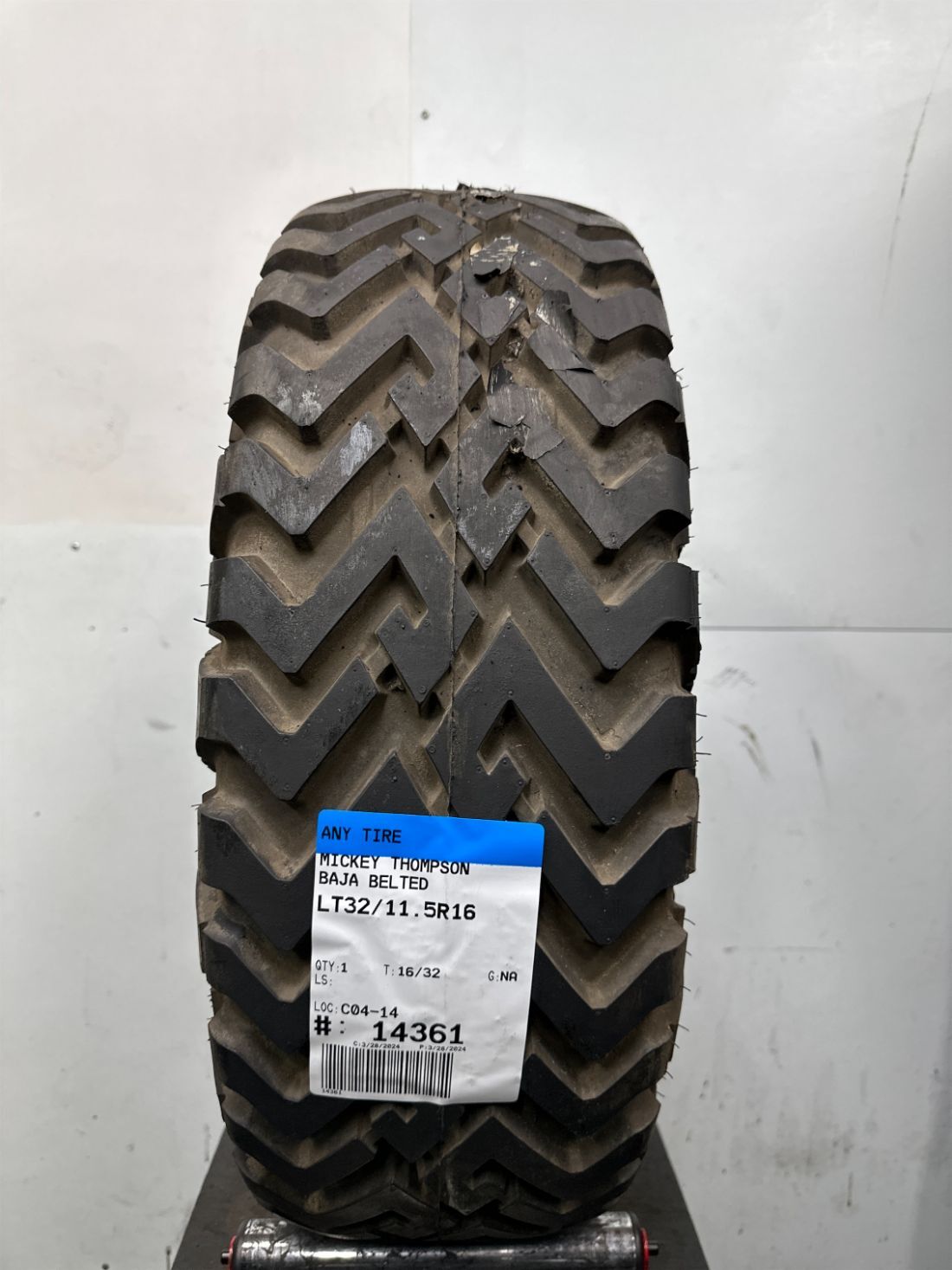 1 Mickey Thompson Baja Belted Used Tire LT32/11.5R16 3211.516 32/11.5/16 16/32