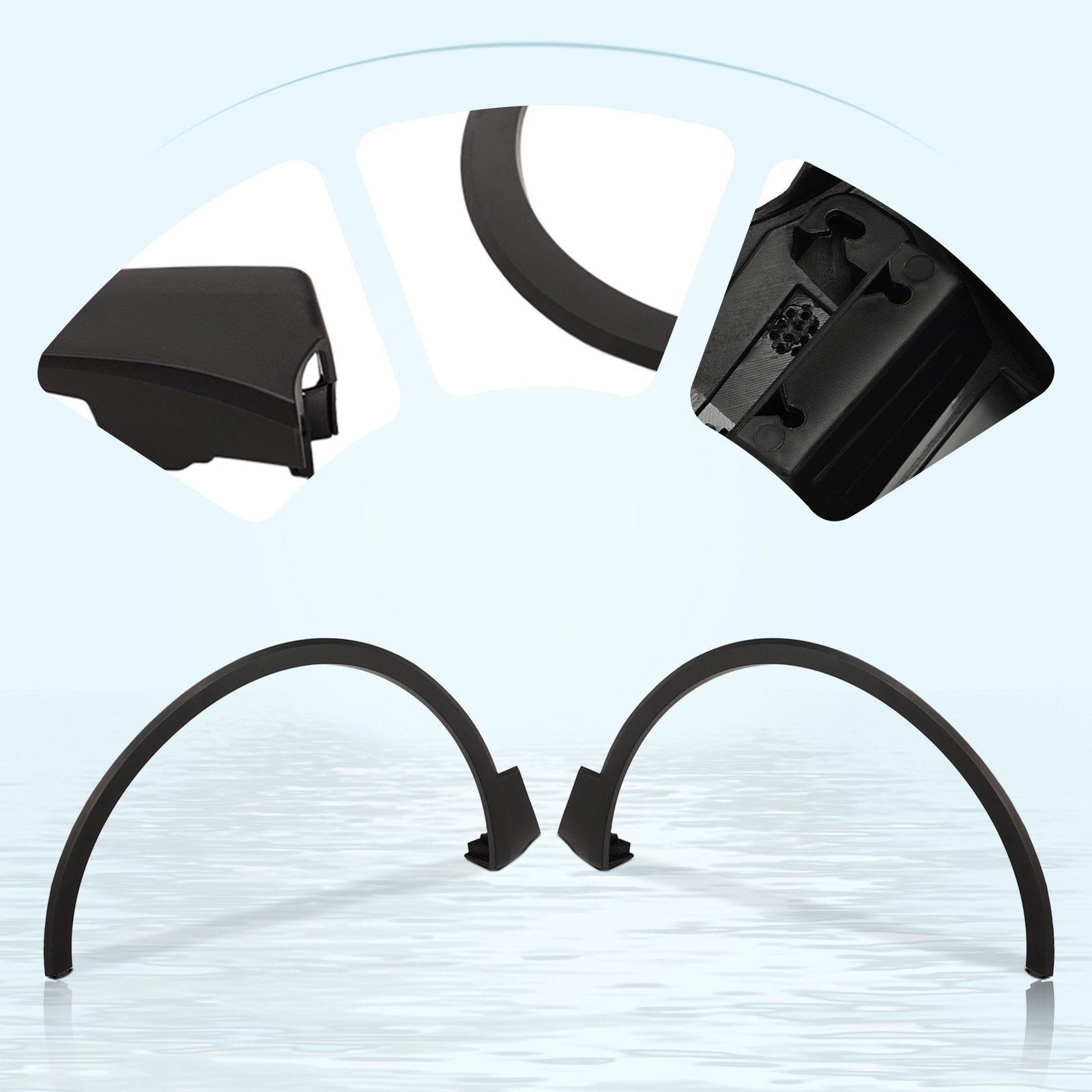 Left & Right Front Fender Trim Pair For 2016-2020 Buick Envision Black PC NEW