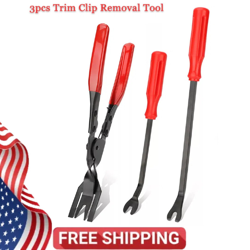 3PCS Auto Trim Clip Remover Tool Removal Pliers Fastener Door Panel Retainer US