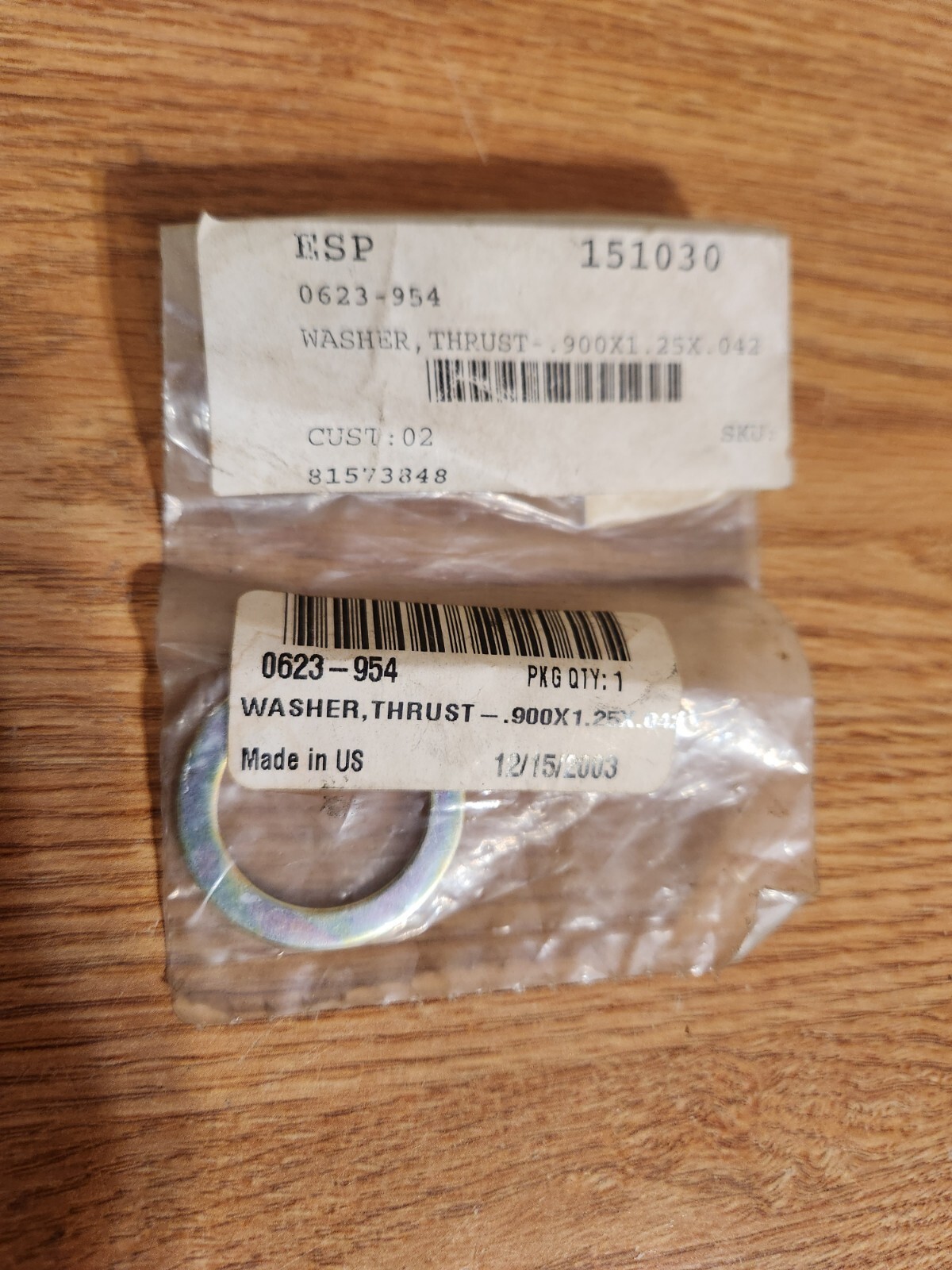 Arctic Cat Thrust Washer (0.900 x 1.25 x 0.042) FIRECAT SABERCAT ZR 440 SNOPRO