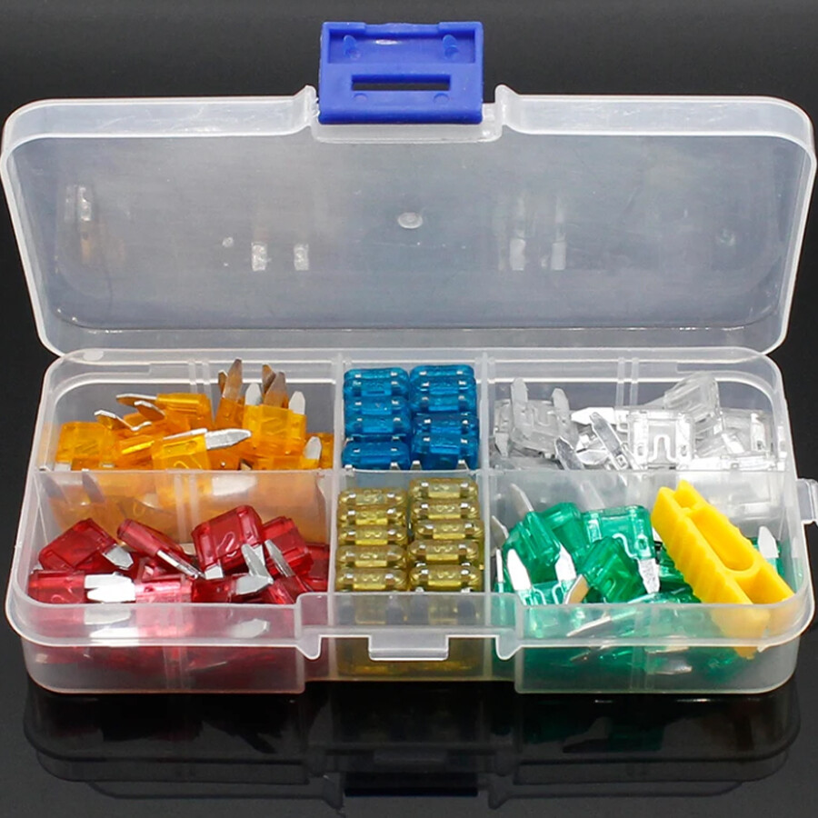 120Pcs Mini Blade Car Fuse Assortment Blade Fuse 5A 7.5A 10A 15A 20A 25A 35A AMP