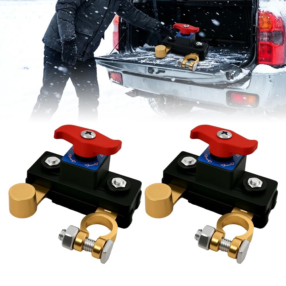 2*Car Battery Power Cut-Off Switch Breaker,Stable Transmission High Conductivity
