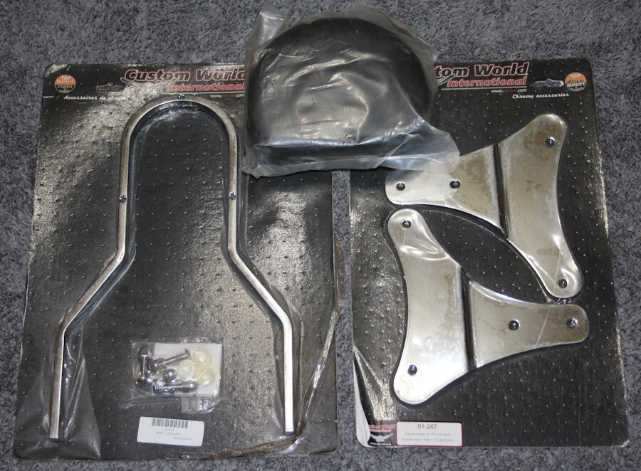 Honda VT750C Shadow ACE ’98-’03 Custom World BACKREST KIT (Made in Canada) ~ 001