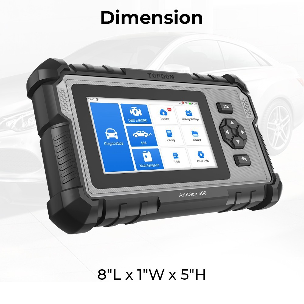 TOPDON AD500 OBD2 Scanner Engine Transmission ABS SRS Diagnostic Code Reader FCA