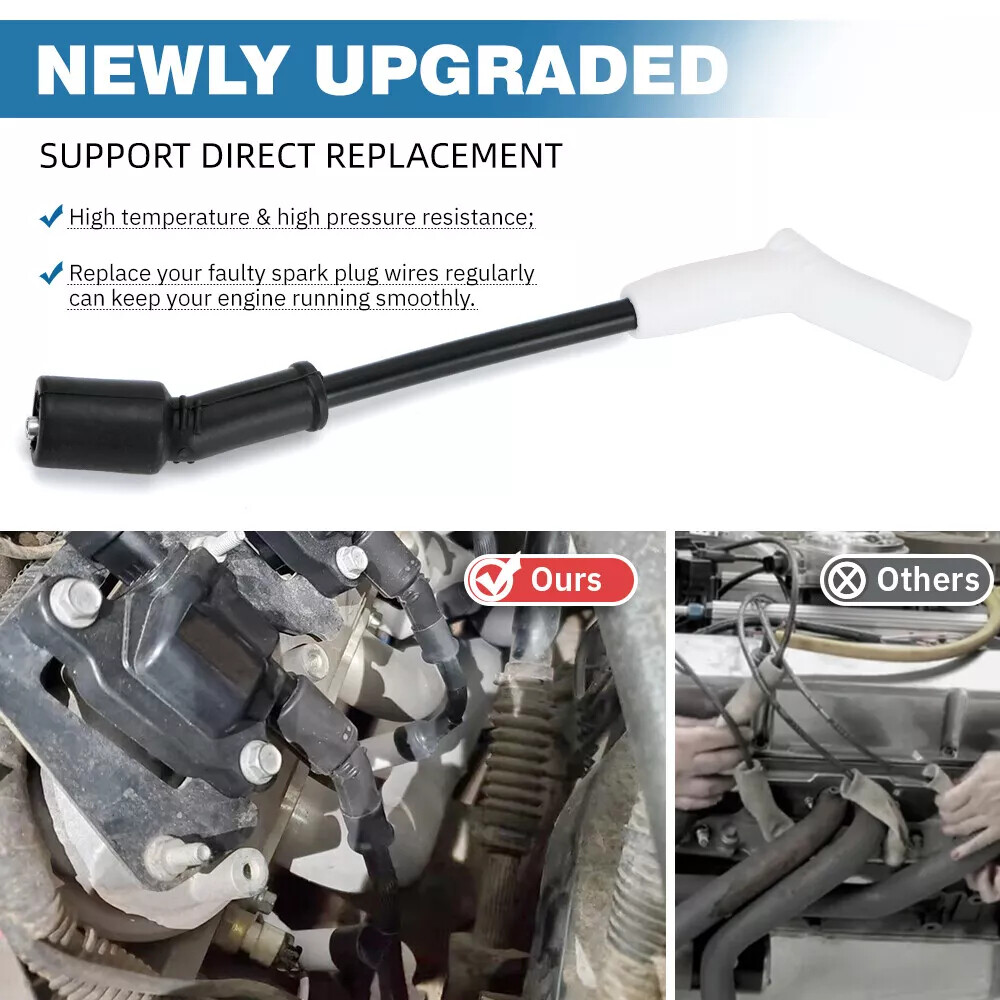 8*For GM Chevy 4.8,5.3,6.0L LS3,LS7 LT 9070C Spark Plug Wire 9000 Ceramic Boot?
