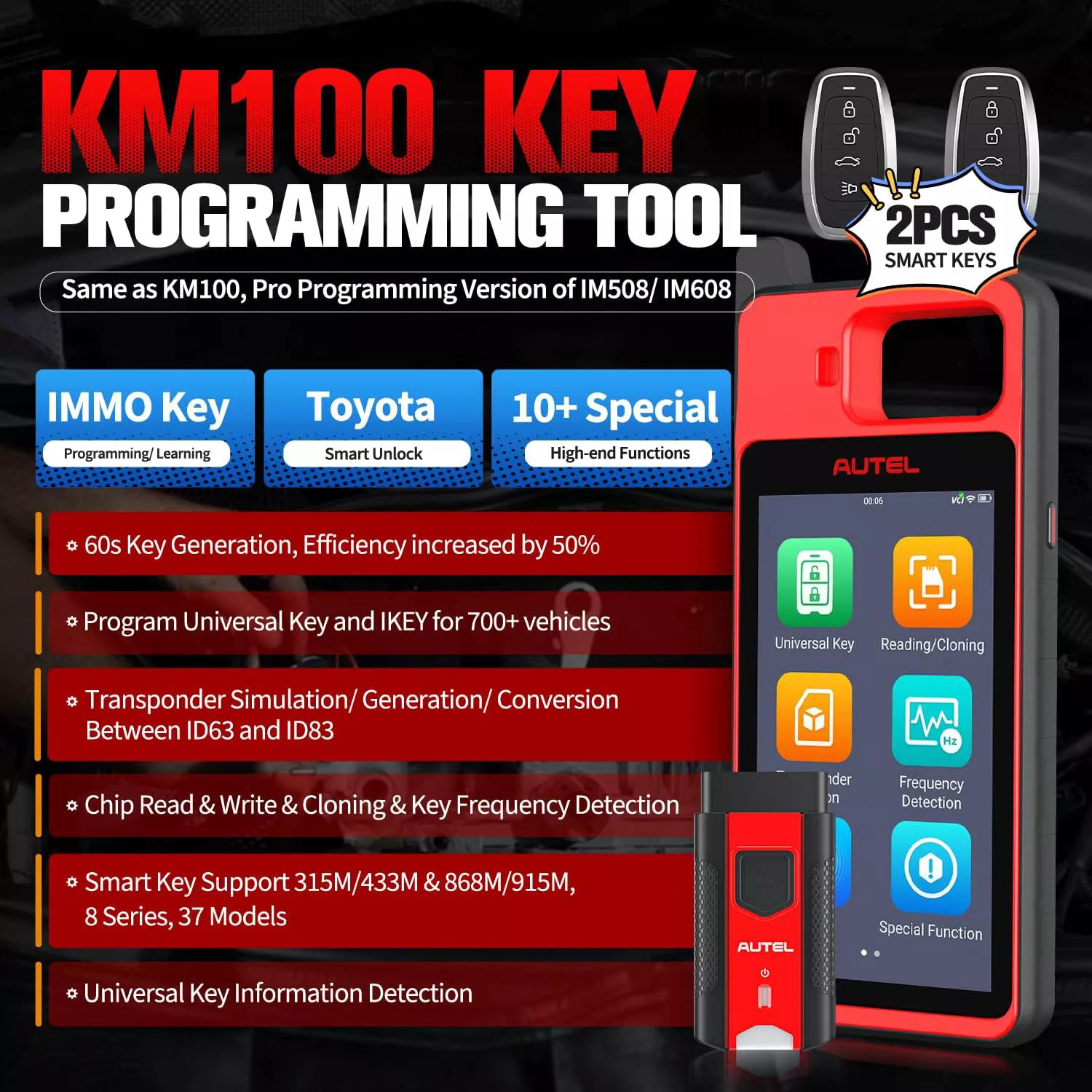 2025 Autel MaxiIM IM608 PRO II Kits IMMO Key Programming Diagnostic Scanner Tool
