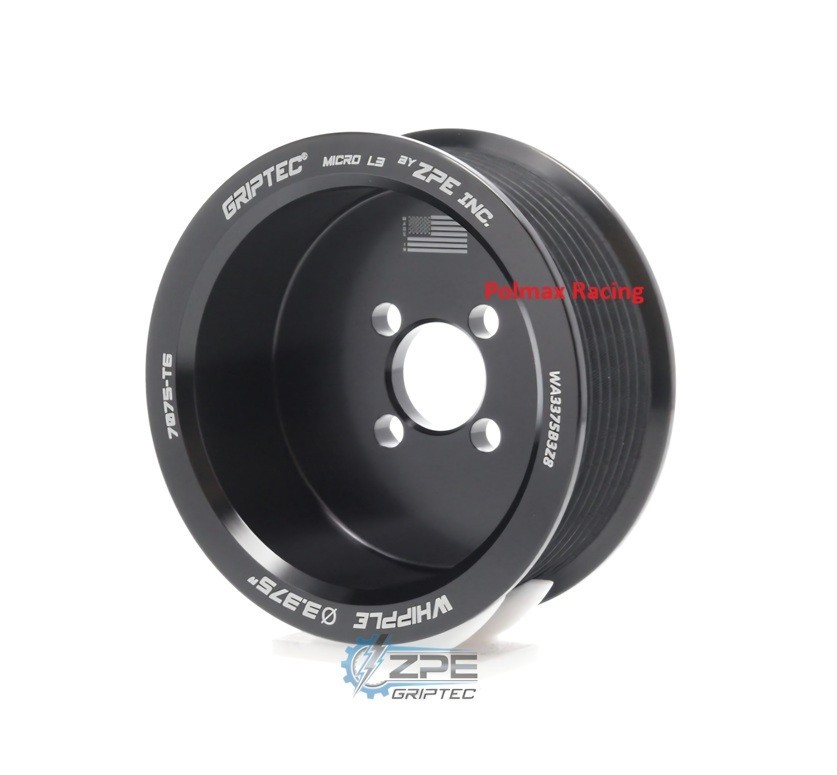 ZPE Griptec 3.375” 8 rib Whipple supercharger pulley for 2003-2004 SVT Cobra