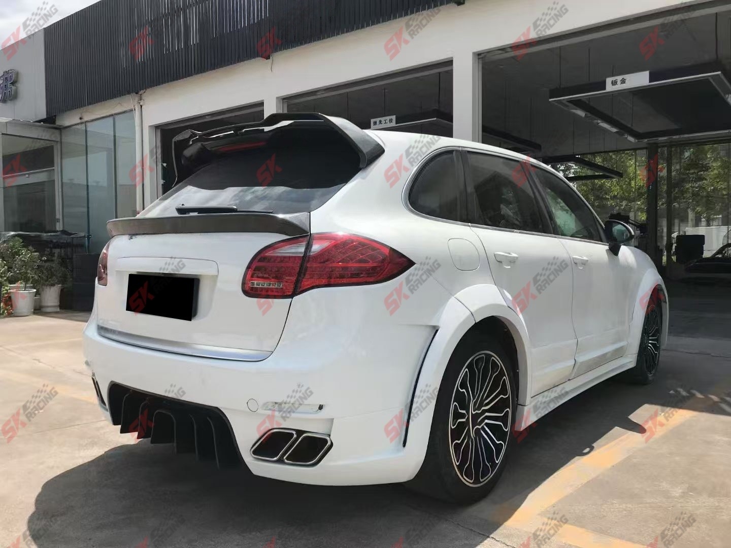 Fits 11+ Porsche Cayenne 985.1 Carbon Fiber/Unpainted Rear Middle Wing Roof Wing
