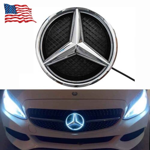 Illuminated Front Grille Car LED Light Emblem Star Logo Badge For Mercedes Benz